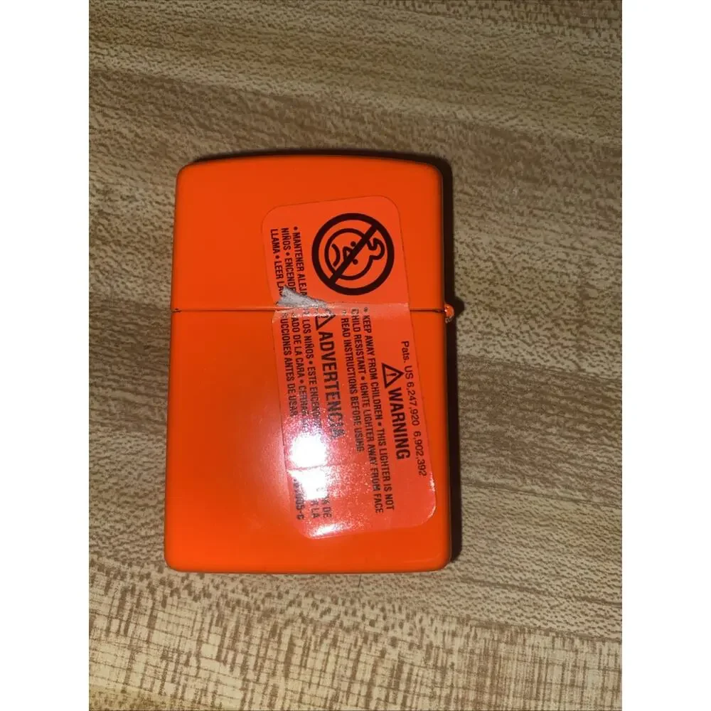 New In Box Zippo Lighter Beer (Bear With Deer Antlers) Orange & Black